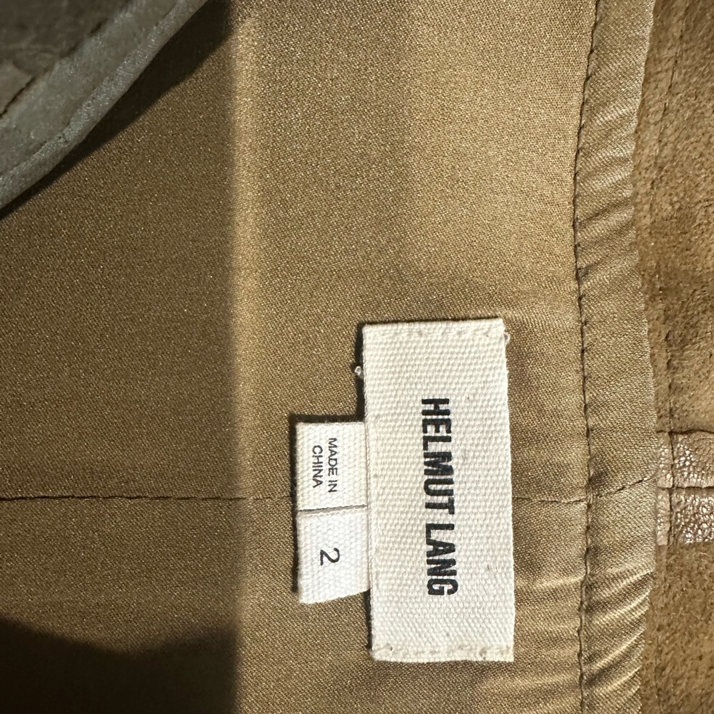 Helmut Lang lamb skin leather mini skirt. - Picture 4 of 5